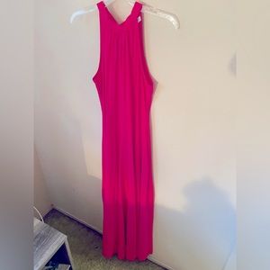 **NWT** size S hot pink Styleworld halter maxi dress